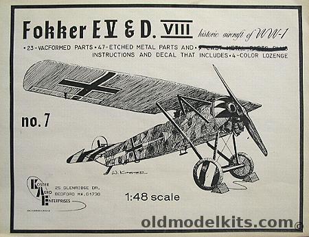 Koster 1/48 Fokker EV & D-VIII   (D.VIII), 7 plastic model kit